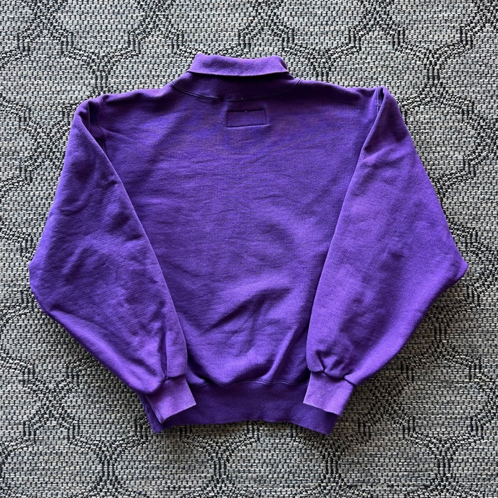 Vintage L.L. Bean Russell Athletic Sweatshirt Mens Small Purple Roll Neck 90s - Picture 2 of 6